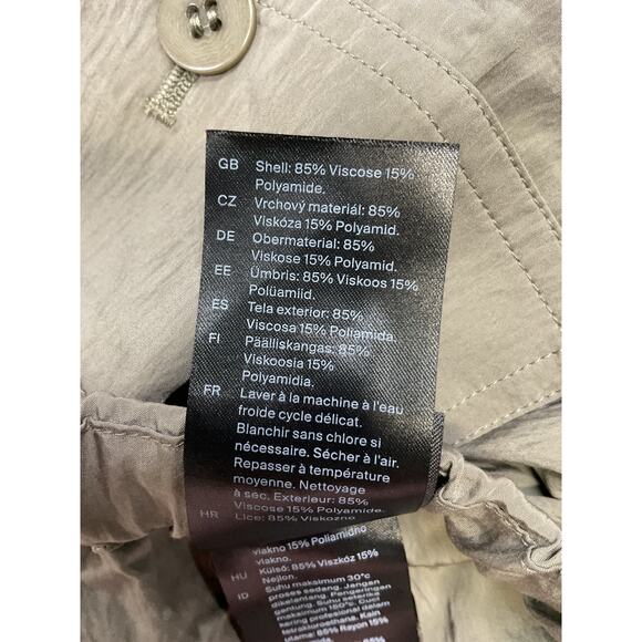 Cos 'Parachute' Grey Viscose Cargo Pants Size 4 - Picture 5 of 5